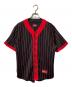 Supreme（シュプリーム）の古着「18AW Vertical Logo Baseball Jersey」｜ブラック×レッド
