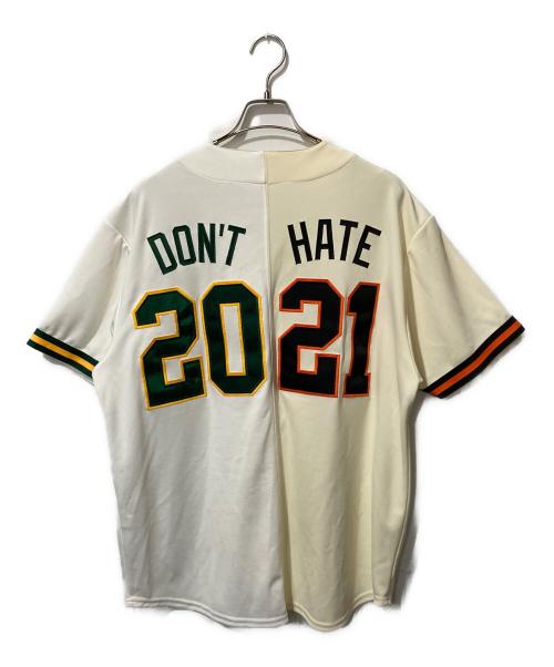 SUPREME（シュプリーム）SUPREME (シュプリーム) 21SS Dont hate baseball jersey アイボリー×ホワイト サイズ:Lの古着・服飾アイテム