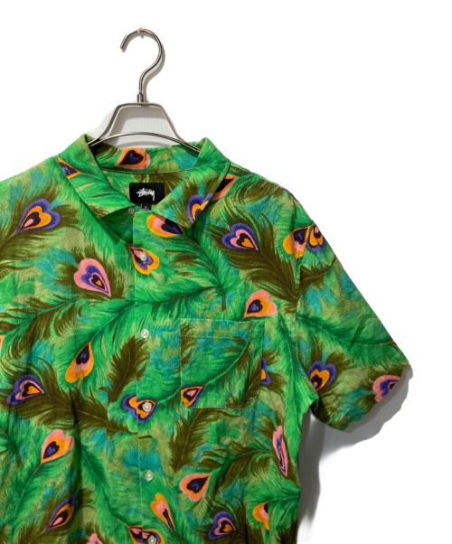 stussy（ステューシー）stussy (ステューシー) Peacock S/S Shirt グリーン サイズ:Lの古着・服飾アイテム