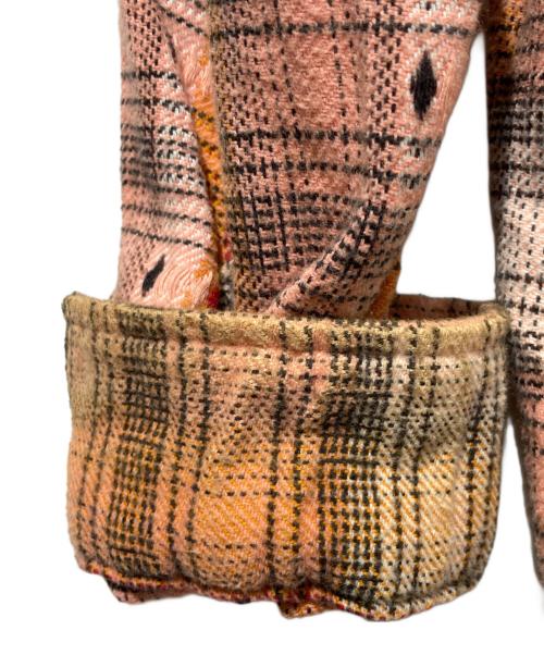 SUPREME（シュプリーム）SUPREME (シュプリーム) 18AW Hooded Jacquard Flannel Shirt オレンジ×グレー サイズ:Mの古着・服飾アイテム