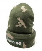 SUPREME×New Eraシュプリーム×ニューエラ）の古着「21AW Box Logo Beanie」｜グリーン