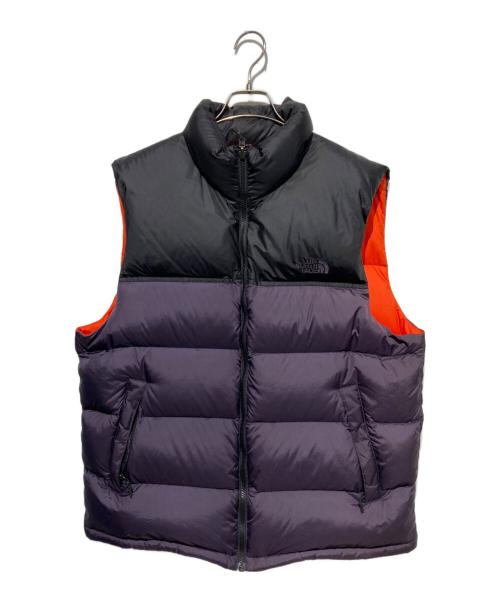 THE NORTH FACE（ザ ノース フェイス）THE NORTH FACE (ザ ノース フェイス) ヌプシダウンベスト ブラック×パープル サイズ:Lの古着・服飾アイテム