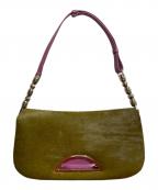 Christian Diorクリスチャン ディオール）の古着「マリスパール ワンショルダーバッグ」｜グリーン×ピンク