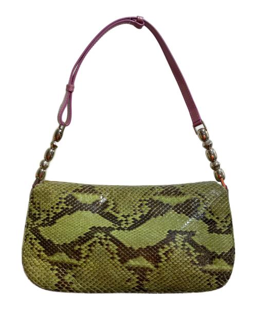 Christian Dior（クリスチャン ディオール）Christian Dior (クリスチャン ディオール) マリスパール ワンショルダーバッグ グリーン×ピンクの古着・服飾アイテム