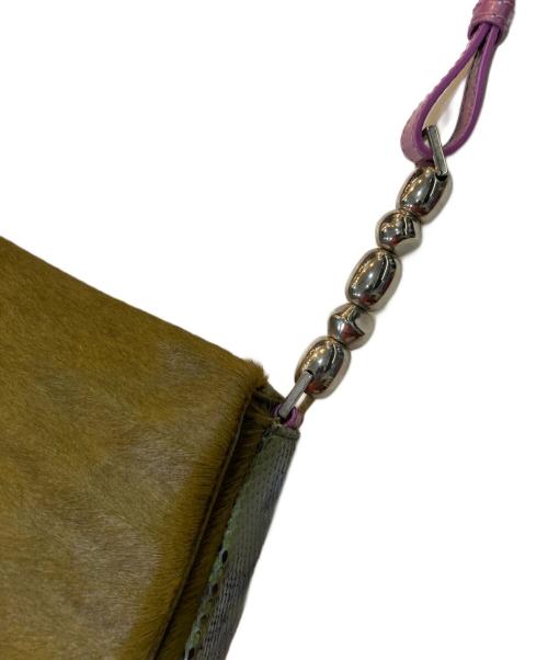 Christian Dior（クリスチャン ディオール）Christian Dior (クリスチャン ディオール) マリスパール ワンショルダーバッグ グリーン×ピンクの古着・服飾アイテム