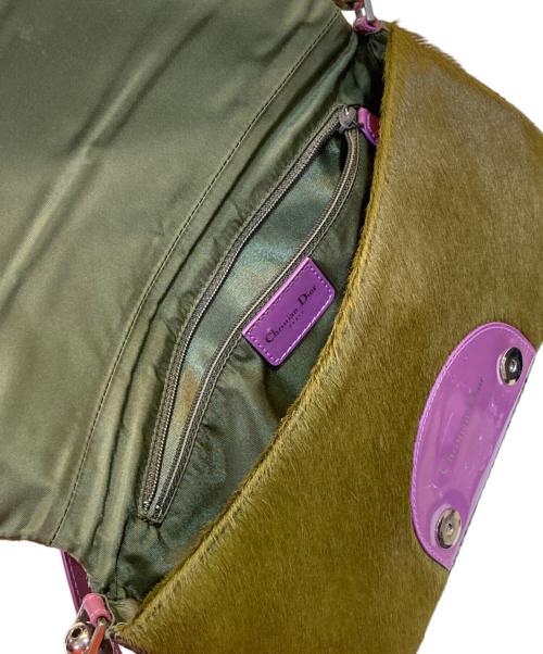 Christian Dior（クリスチャン ディオール）Christian Dior (クリスチャン ディオール) マリスパール ワンショルダーバッグ グリーン×ピンクの古着・服飾アイテム