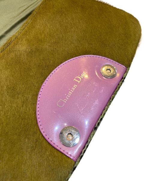 Christian Dior（クリスチャン ディオール）Christian Dior (クリスチャン ディオール) マリスパール ワンショルダーバッグ グリーン×ピンクの古着・服飾アイテム