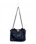 中古・古着 VALENTINO (ヴァレンティノ) 2WAY ロックスタッズトートバッグ ネイビー：35000円