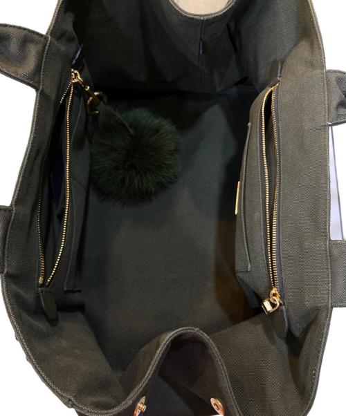 PRADA（プラダ）PRADA (プラダ) カナパ スタッズトートバッグ カーキの古着・服飾アイテム