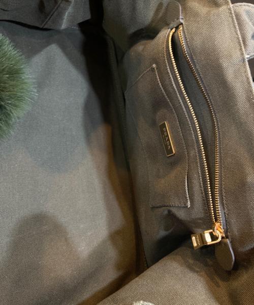 PRADA（プラダ）PRADA (プラダ) カナパ スタッズトートバッグ カーキの古着・服飾アイテム