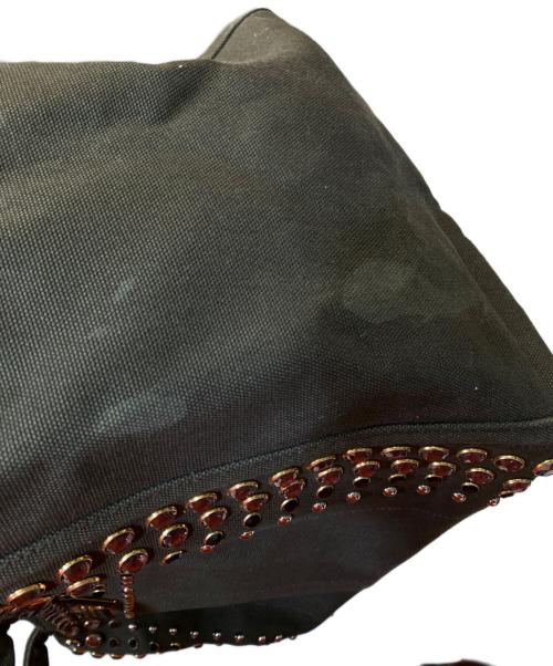 PRADA（プラダ）PRADA (プラダ) カナパ スタッズトートバッグ カーキの古着・服飾アイテム