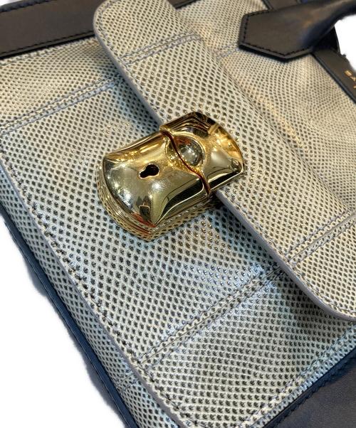 BALENCIAGA（バレンシアガ）BALENCIAGA (バレンシアガ) パドロック ミニ オールアフタヌーン ハンドバッグ ベージュ×ブラックの古着・服飾アイテム