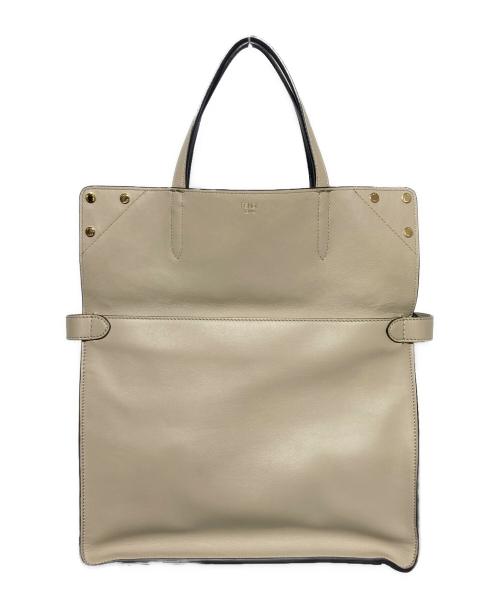 FENDI（フェンディ）FENDI (フェンディ) フィリップラージ 2WAYバッグ ネイビー×ベージュの古着・服飾アイテム