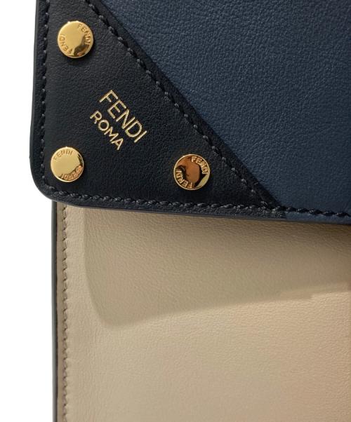 FENDI（フェンディ）FENDI (フェンディ) フィリップラージ 2WAYバッグ ネイビー×ベージュの古着・服飾アイテム