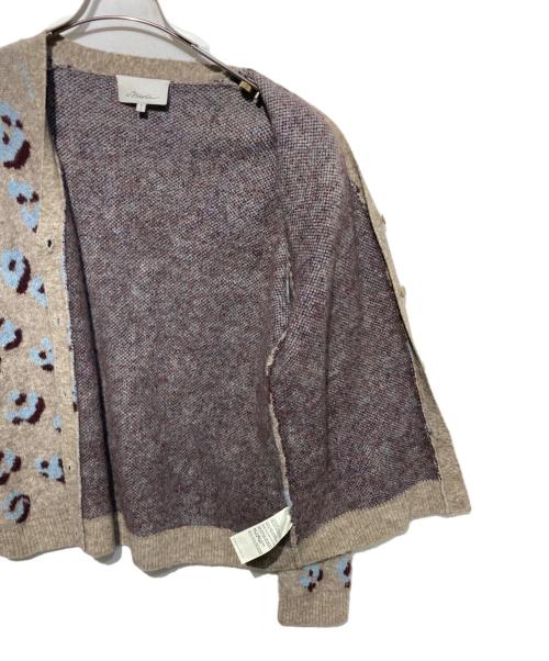 3.1 phillip lim（スリーワンフィリップリム）3.1 phillip lim (スリーワンフィリップリム) 総柄ニットカーディガン グレー サイズ:Sの古着・服飾アイテム