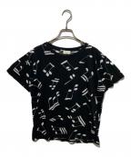 Saint Laurent Parisサンローランパリ）の古着「音符プリントTシャツ」｜ブラック