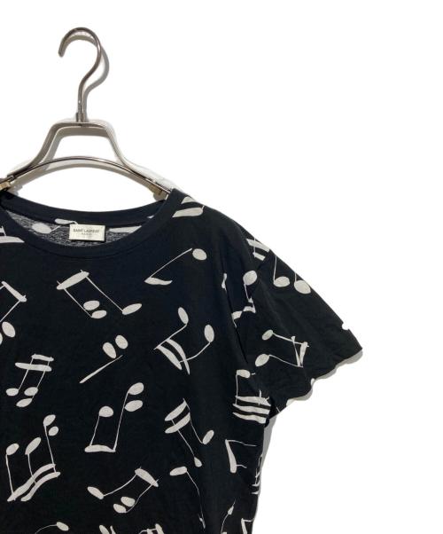 Saint Laurent Paris（サンローランパリ）Saint Laurent Paris (サンローランパリ) 音符プリントTシャツ ブラック サイズ:XSの古着・服飾アイテム