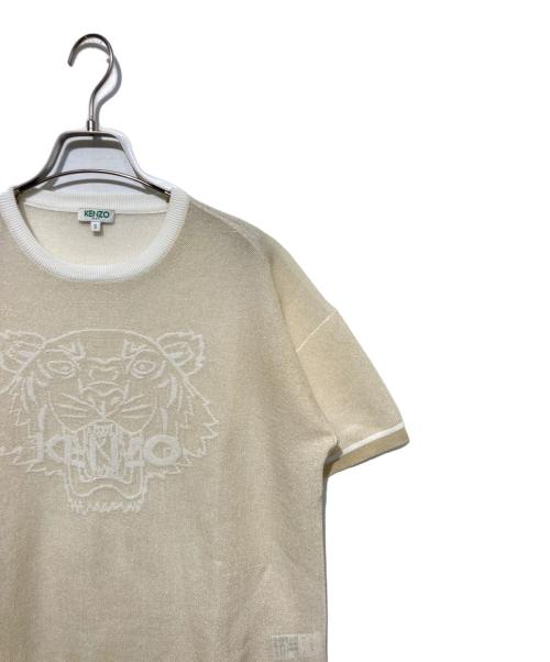 KENZO（ケンゾー）KENZO (ケンゾー) タイガーロゴメッシュTシャツ ベージュ サイズ:Sの古着・服飾アイテム