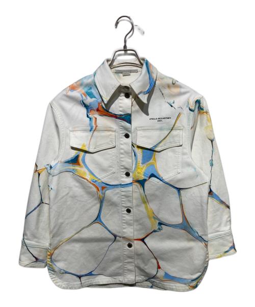 STELLA McCARTNEY（ステラマッカートニー）STELLA McCARTNEY (ステラマッカートニー) Denim Jacket White Marble Wash ホワイト サイズ:38の古着・服飾アイテム