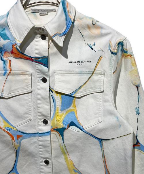 STELLA McCARTNEY（ステラマッカートニー）STELLA McCARTNEY (ステラマッカートニー) Denim Jacket White Marble Wash ホワイト サイズ:38の古着・服飾アイテム