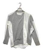 sacaiサカイ）の古着「ドッキングスウェット」｜グレー×ホワイト