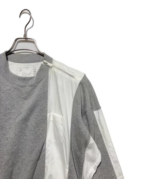sacai（サカイ）sacai (サカイ) ドッキングスウェット グレー×ホワイト サイズ:3の古着・服飾アイテム