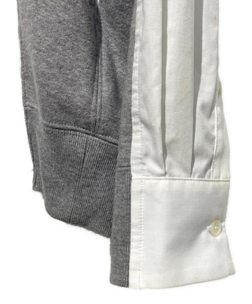 sacai（サカイ）sacai (サカイ) ドッキングスウェット グレー×ホワイト サイズ:3の古着・服飾アイテム