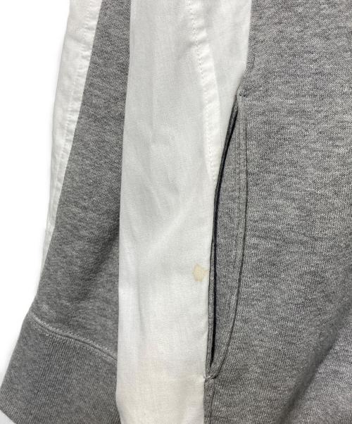 sacai（サカイ）sacai (サカイ) ドッキングスウェット グレー×ホワイト サイズ:3の古着・服飾アイテム
