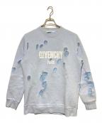 GIVENCHYジバンシィ）の古着「デストロイ ロゴプリントスウェット」｜ブルー