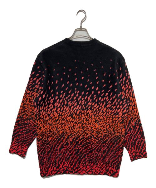 GIVENCHY（ジバンシィ）GIVENCHY (ジバンシィ) 総柄ニット ブラック×レッド サイズ:XSの古着・服飾アイテム