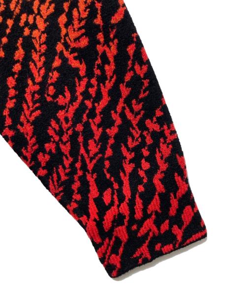 GIVENCHY（ジバンシィ）GIVENCHY (ジバンシィ) 総柄ニット ブラック×レッド サイズ:XSの古着・服飾アイテム