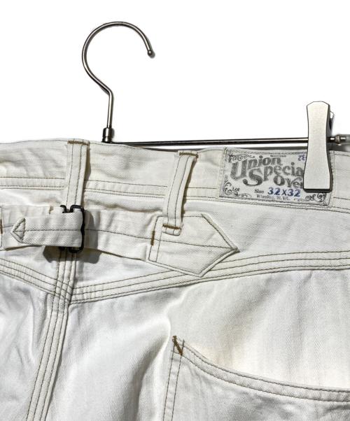 UNION SPECIAL OVERALLS（ユニオンスペシャルオーバーオールズ）UNION SPECIAL OVERALLS (ユニオンスペシャルオーバーオールズ) ダブルニーパンツ ホワイト サイズ:SIZE 81cm (W32)の古着・服飾アイテム