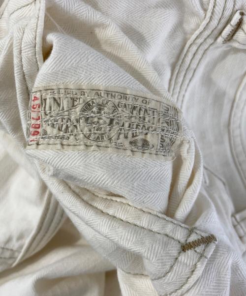 UNION SPECIAL OVERALLS（ユニオンスペシャルオーバーオールズ）UNION SPECIAL OVERALLS (ユニオンスペシャルオーバーオールズ) ダブルニーパンツ ホワイト サイズ:SIZE 81cm (W32)の古着・服飾アイテム