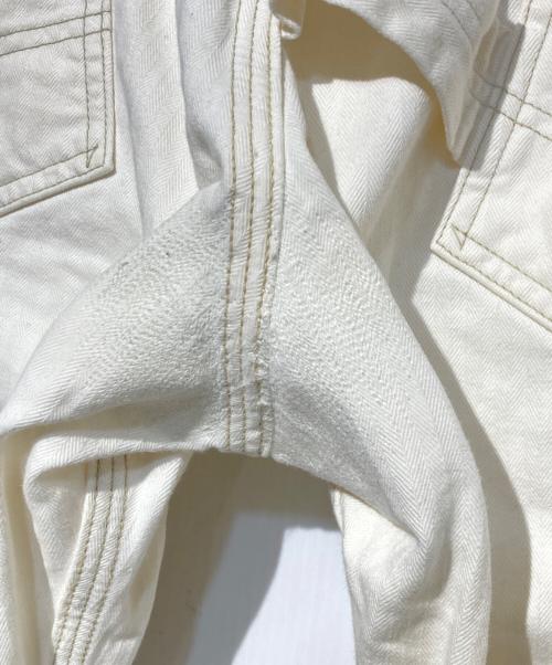 UNION SPECIAL OVERALLS（ユニオンスペシャルオーバーオールズ）UNION SPECIAL OVERALLS (ユニオンスペシャルオーバーオールズ) ダブルニーパンツ ホワイト サイズ:SIZE 81cm (W32)の古着・服飾アイテム