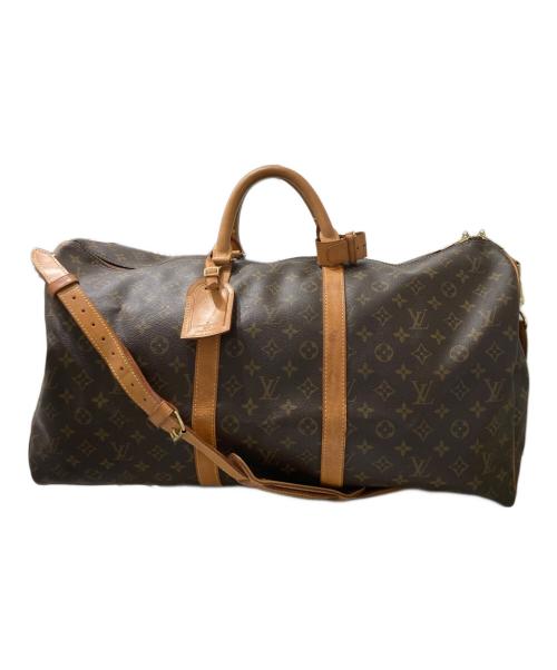 LOUIS VUITTON（ルイ ヴィトン）LOUIS VUITTON (ルイ ヴィトン) キーポル・バンドリエール55 ボストンバッグ ブラウンの古着・服飾アイテム
