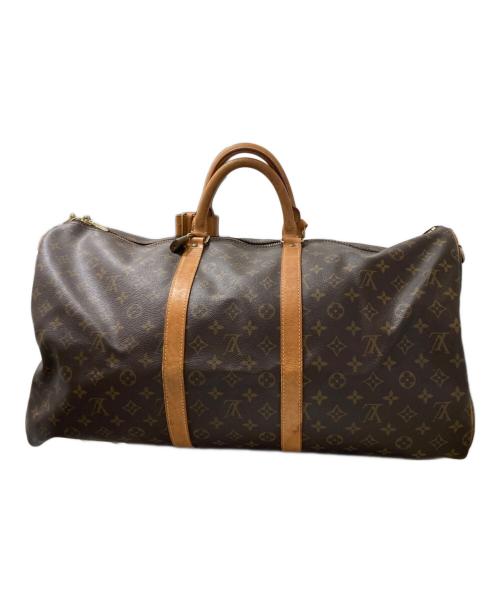 LOUIS VUITTON（ルイ ヴィトン）LOUIS VUITTON (ルイ ヴィトン) キーポル・バンドリエール55 ボストンバッグ ブラウンの古着・服飾アイテム