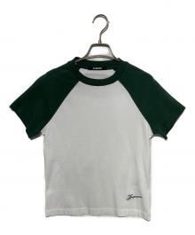 jacquemus（ジャックムス）の古着「ラグランTシャツ」｜ホワイト×グリーン