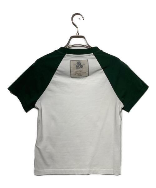 jacquemus（ジャックムス）JACQUEMUS (ジャックムス) ラグランTシャツ ホワイト×グリーン サイズ:XSの古着・服飾アイテム