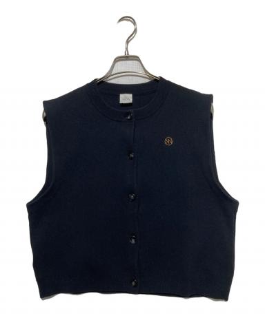 中古・古着通販】YENN (イエン) DOUBLE FACE KNIT VEST ブラック