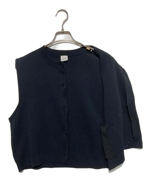 YENN（イエン）YENN (イエン) DOUBLE FACE KNIT VEST ブラック サイズ:Freeの古着・服飾アイテム