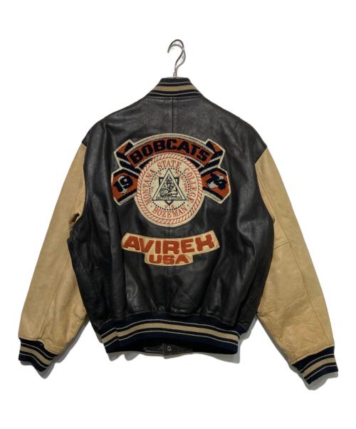 AVIREX（アヴィレックス）AVIREX (アヴィレックス) レザースタジャン ブラウン サイズ:Mの古着・服飾アイテム