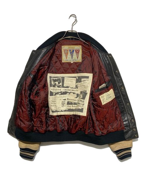 AVIREX（アヴィレックス）AVIREX (アヴィレックス) レザースタジャン ブラウン サイズ:Mの古着・服飾アイテム