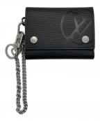 LOUIS VUITTONルイ ヴィトン）の古着「チェーンコンパクトウォレット」｜ブラック