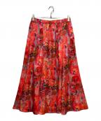 HERALBONYヘラルボニー）の古着「サテンスカート「こもれび」」｜レッド