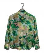 HERALBONYヘラルボニー）の古着「シャツブラウス「旅行」」｜グリーン