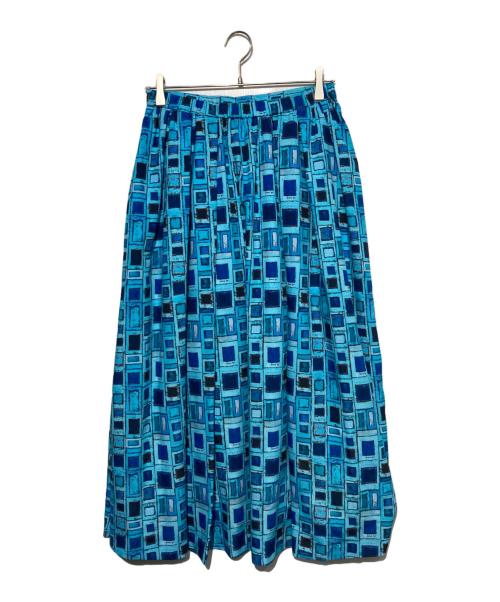 HERALBONY（ヘラルボニー）HERALBONY (ヘラルボニー) フレアスカート「青い窓」 ブルー サイズ:Mの古着・服飾アイテム