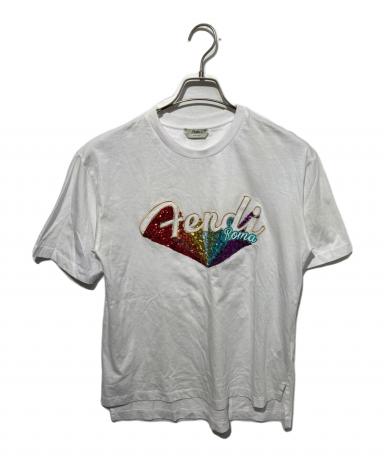 中古・古着通販】FENDI (フェンディ) スパンコールロゴTシャツ