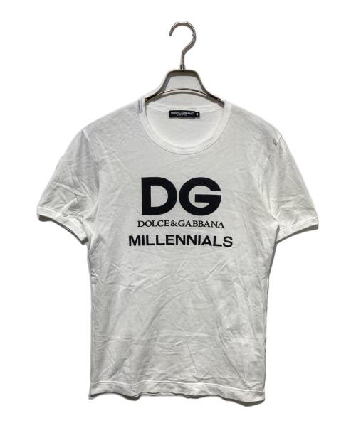 DOLCE & GABBANA（ドルチェ＆ガッバーナ）DOLCE & GABBANA (ドルチェ＆ガッバーナ) プリントTシャツ ホワイト サイズ:44の古着・服飾アイテム