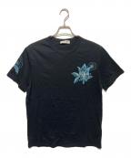 GIVENCHYジバンシィ）の古着「フローラルプリントTシャツ」｜ブラック