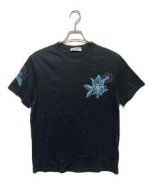 GIVENCHY（ジバンシィ）の古着「フローラルプリントTシャツ」｜ブラック